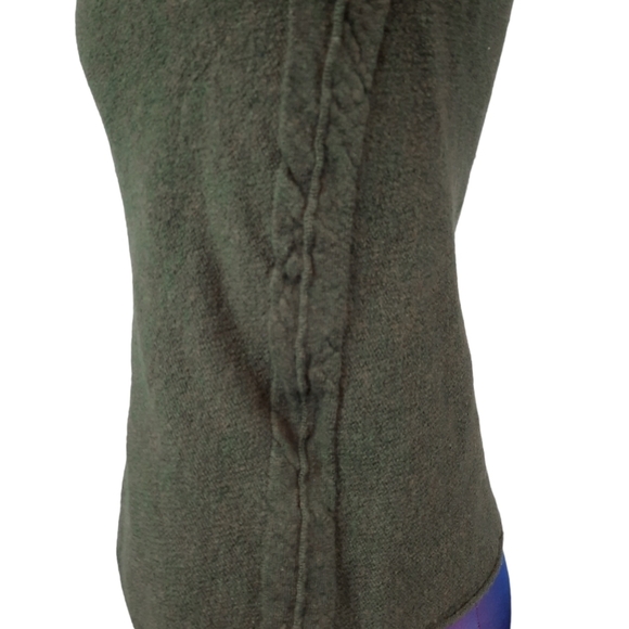 Rag & Bone Olive Green 100% Extra Fine Merino Wool Sweater‎ Size Medium Women's - Picture 4 of 9